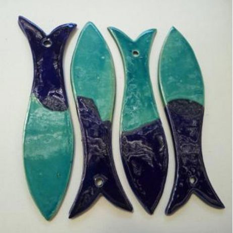 Blue Turquoise Fish Quartet