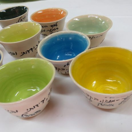 Ceramic bowl set by invitation