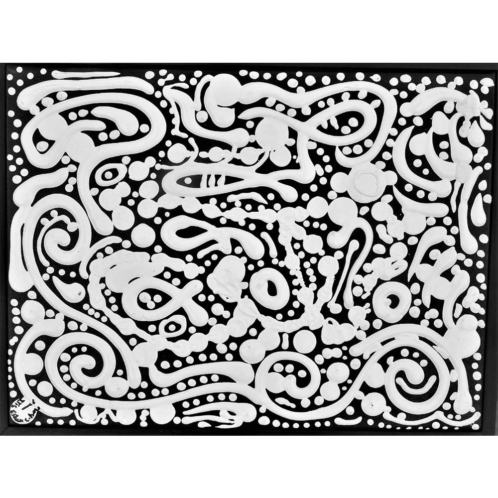 White On Black - Framed Maze