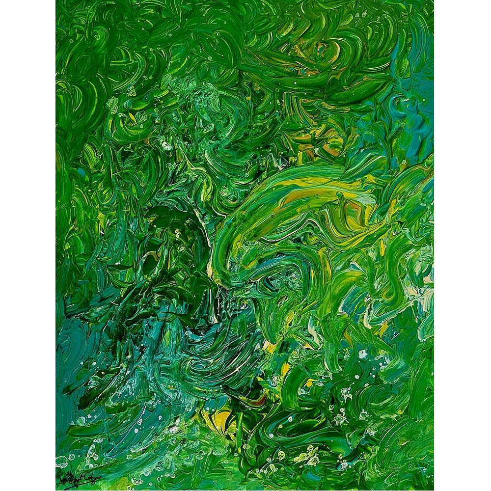 Green Land Acrylic on canvas by Iris Eshet Cohen