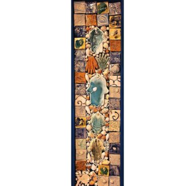 Hamsa mosaic for good .luck Israeli Mosaic by Iris Eshet Cohen